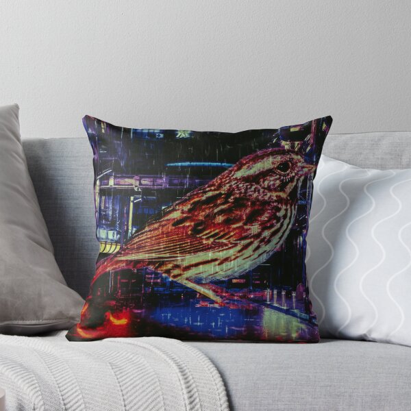 Item preview, Cyberpunk Sparrow in Neon Cityscape  designed and sold by CSturgill2.
