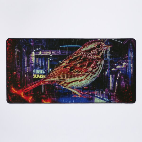 Item preview, Cyberpunk Sparrow in Neon Cityscape designed and sold by CSturgill2.