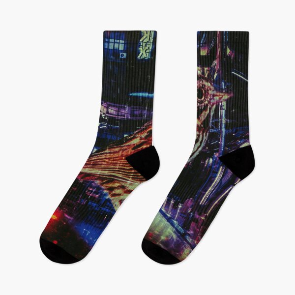Item preview, Cyberpunk Sparrow in Neon Cityscape  designed and sold by CSturgill2.