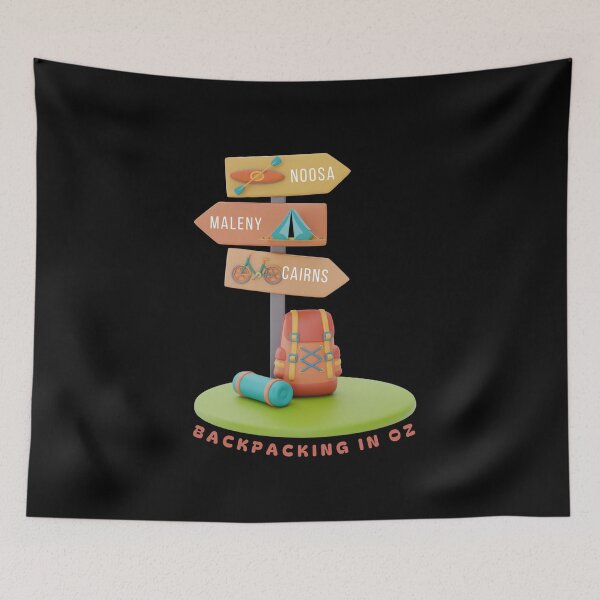Item preview, Back Packing around Australia designed and sold by PurrfectionMeow.