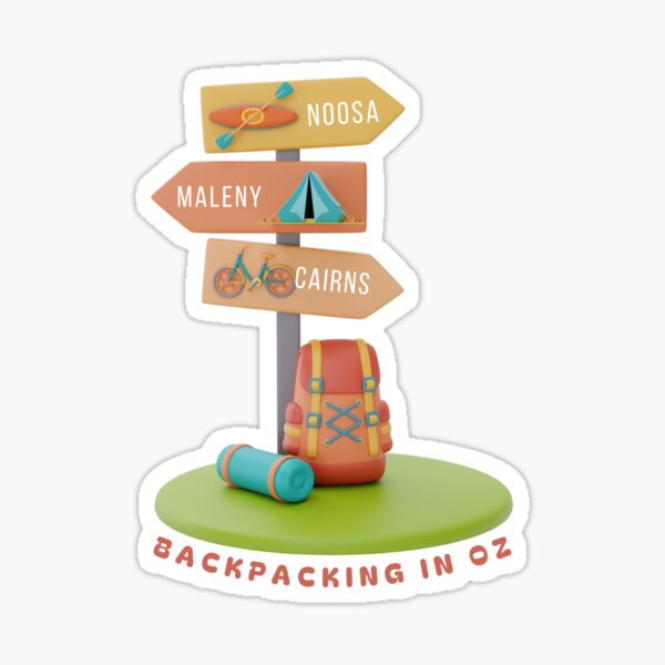 Item preview, Back Packing around Australia designed and sold by PurrfectionMeow.