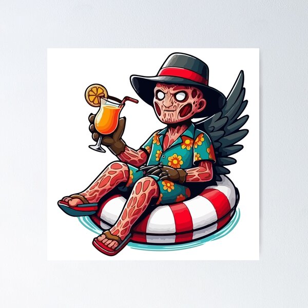 Item preview, Chilling Skeleton on Vacation - Halloween Edition designed and sold by -DEEWOLF-.
