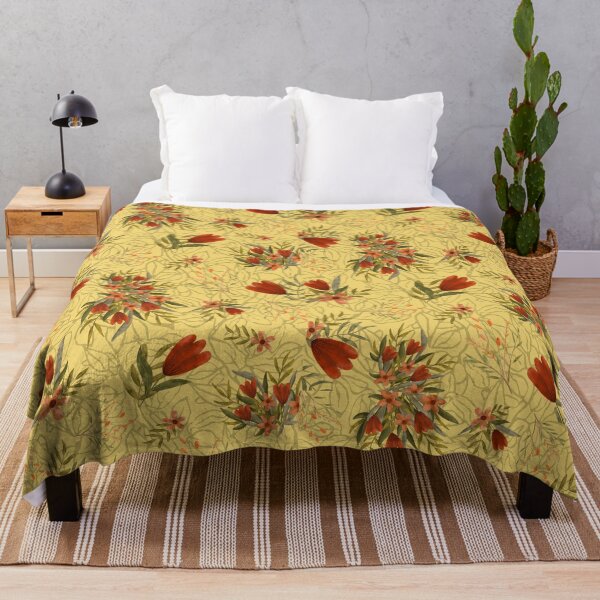 Item preview, Autumn Flowers Yellow Background designed and sold by TurquoiseBird.