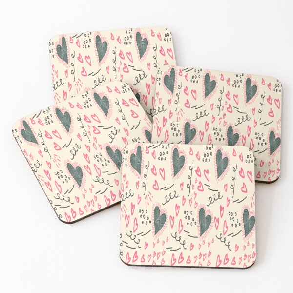 Item preview, Pink & Black Hearts Seamless Pattern designed and sold by adlkh.