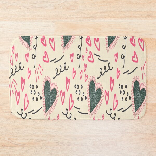 Item preview, Pink & Black Hearts Seamless Pattern designed and sold by adlkh.
