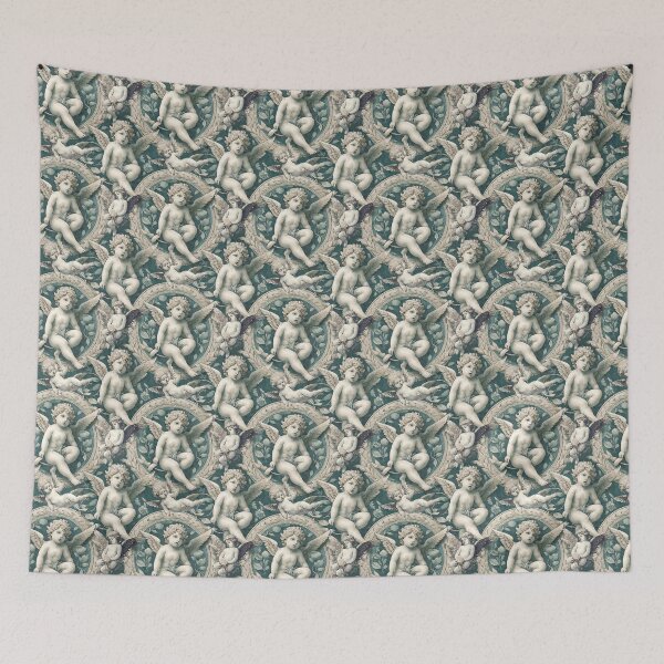 Item preview, Cherubic Garden Fresco designed and sold by pinebluedesign.