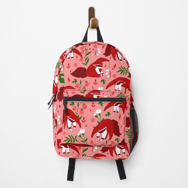 Item preview, red anteater cute animal floral designed and sold by Gossip Rag.