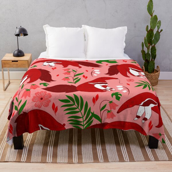 Item preview, red anteater cute animal floral designed and sold by Gossip Rag.