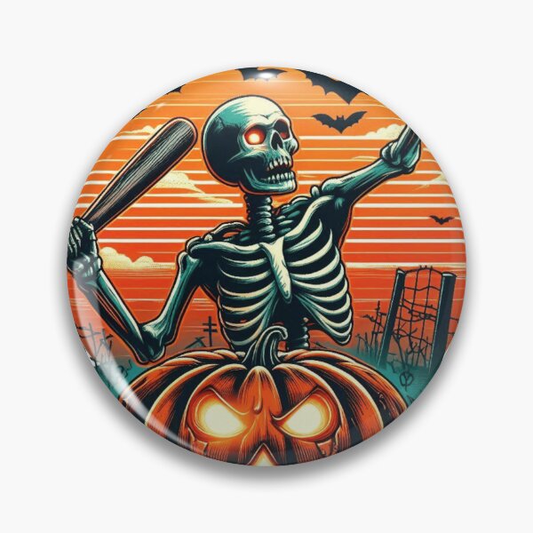 Item preview, baseball halloween skeleton men boy vintage designed and sold by DondDesigner.