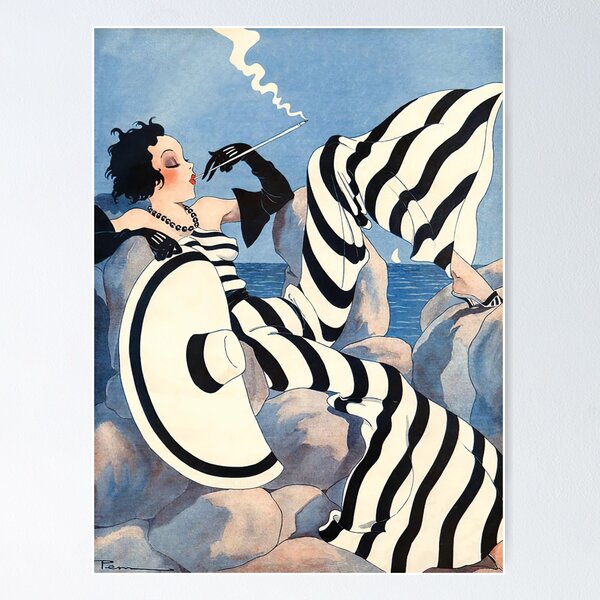 Item preview, 1933 French Art Deco Fashion Art by Vintage Lavoie designed and sold by RickE.