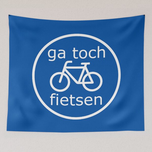 Item preview, Ga Toch Fietsen Traffic Sign (Dutch Text) designed and sold by Glimpse-of-Hope.