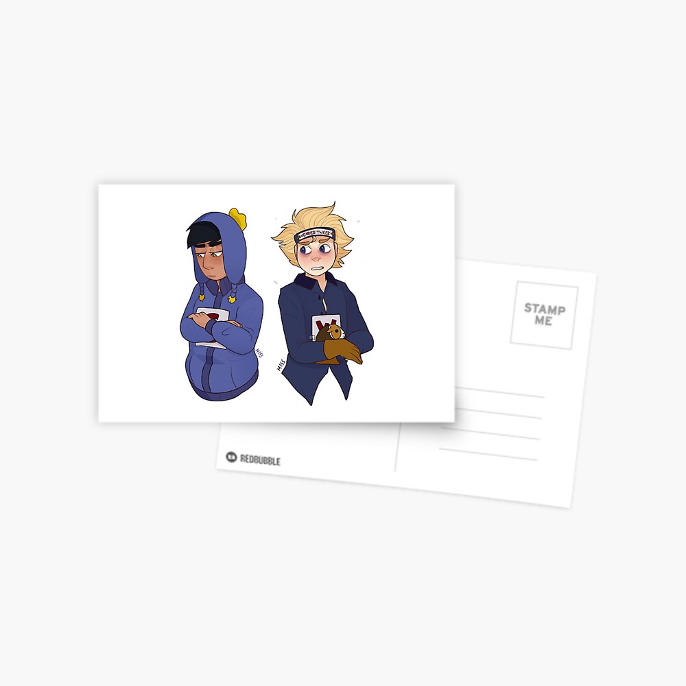 South Park- Tweek x Craig collage Postcard for Sale by midnight