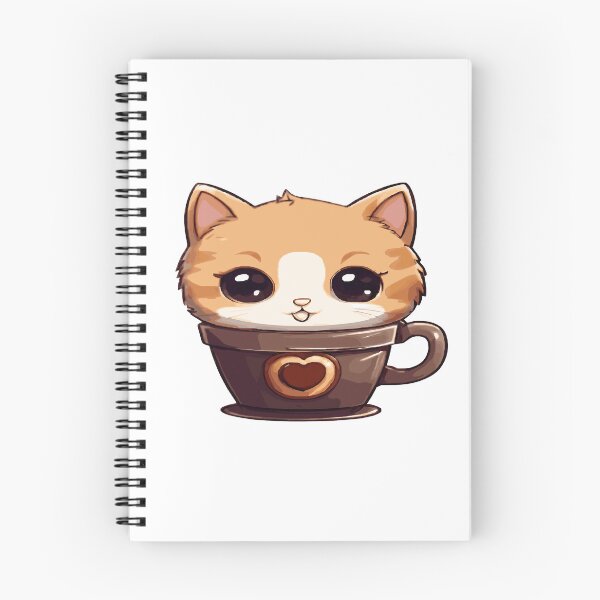 Item preview, Cupcat, kawaii and chibi style cat in a cup with a heart designed and sold by AdrianMDesigns.