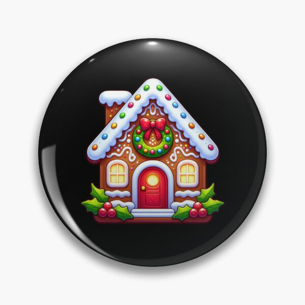 Item preview, Charming Gingerbread House with Wreath and Candy Canes Christmas Design designed and sold by styleonestaa.
