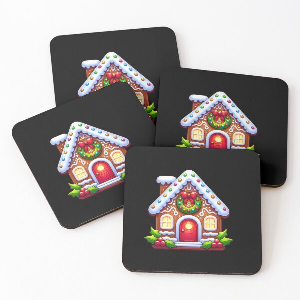 Item preview, Charming Gingerbread House with Wreath and Candy Canes Christmas Design designed and sold by styleonestaa.