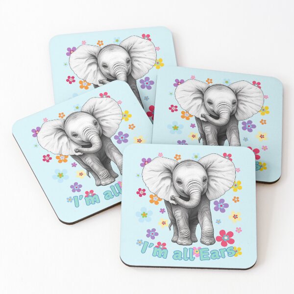 Item preview, I’m All Ears Baby Elephant  designed and sold by critterpatchusa.