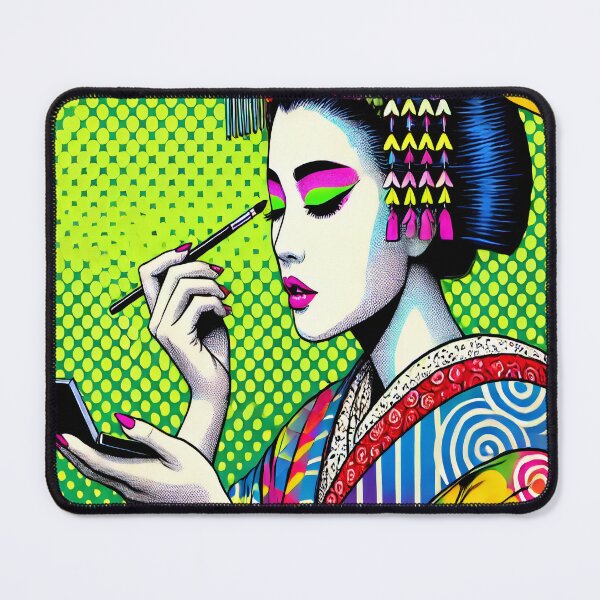 Item preview, Geisha Makeup Art – Bold Pop Art Fusion designed and sold by SakuraJapanArt.