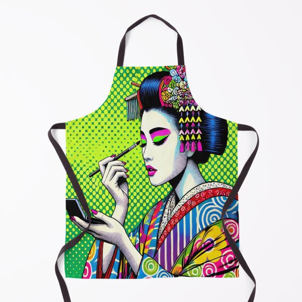Item preview, Geisha Makeup Art – Bold Pop Art Fusion designed and sold by SakuraJapanArt.