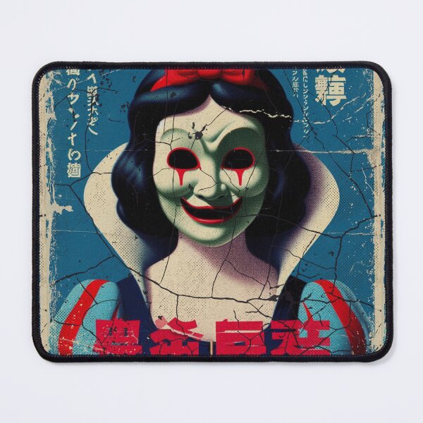 Item preview, Creepy Japanese Horror Mask Art | Distorted Retro Fairytale Poster designed and sold by IAPICTURE.