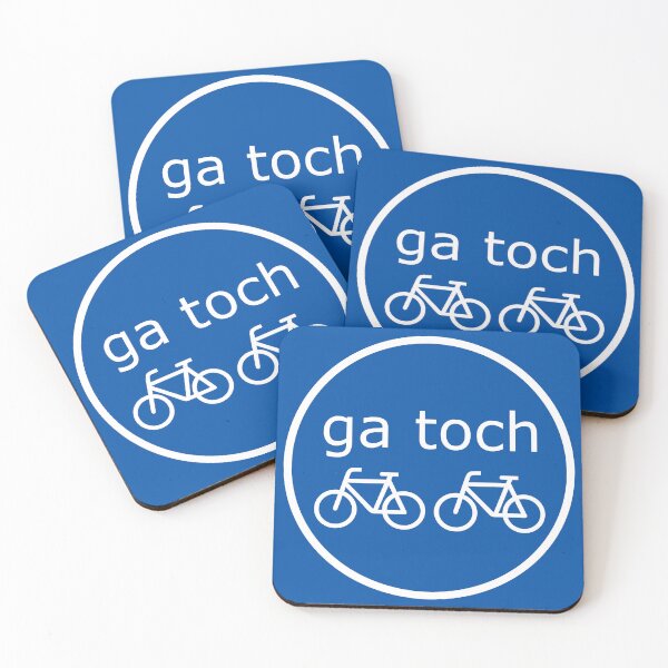 Item preview, Ga Toch Fietsen Traffic Sign (Dutch Text, Two Bicycles) designed and sold by Glimpse-of-Hope.