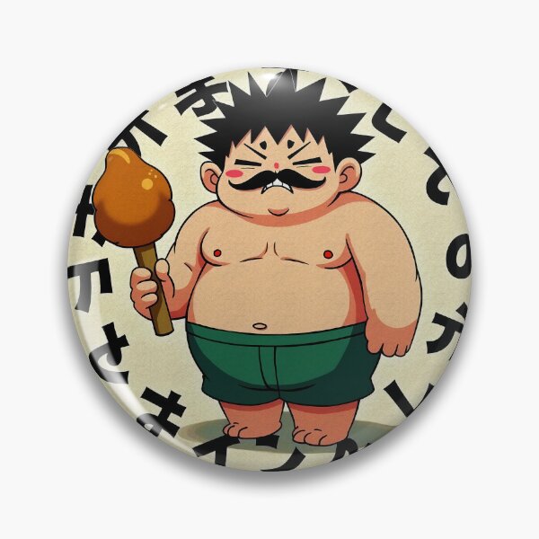 Item preview, Chubby Samurai Character with Food | Funny Japanese Cartoon Art designed and sold by GALUMARKET.