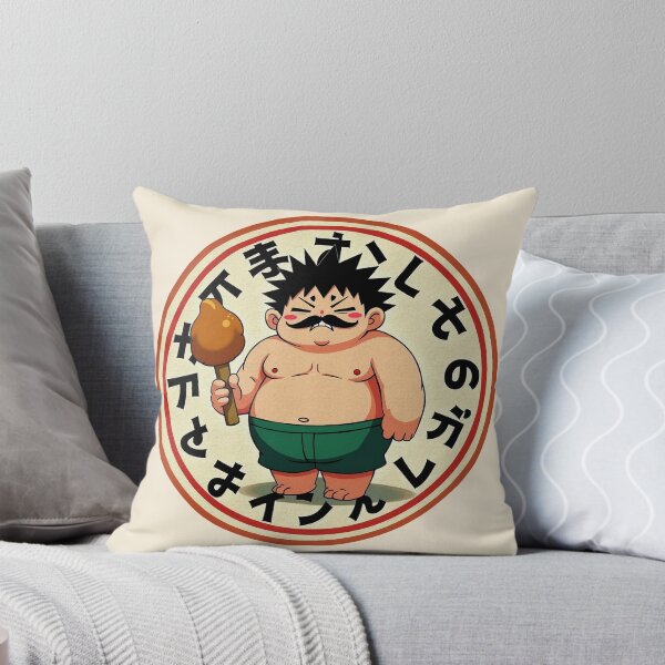 Item preview, Chubby Samurai Character with Food | Funny Japanese Cartoon Art designed and sold by GALUMARKET.
