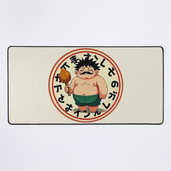 Item preview, Chubby Samurai Character with Food | Funny Japanese Cartoon Art designed and sold by GALUMARKET.