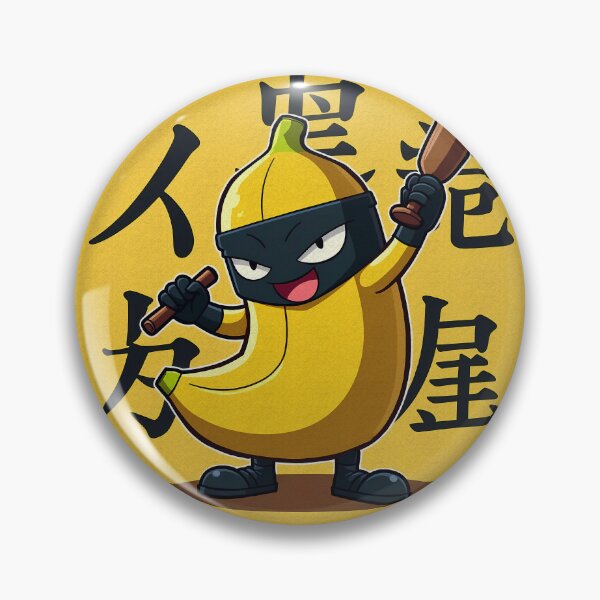 Item preview, Funny Ninja Banana Character | Japanese Cartoon Art designed and sold by GALUMARKET.