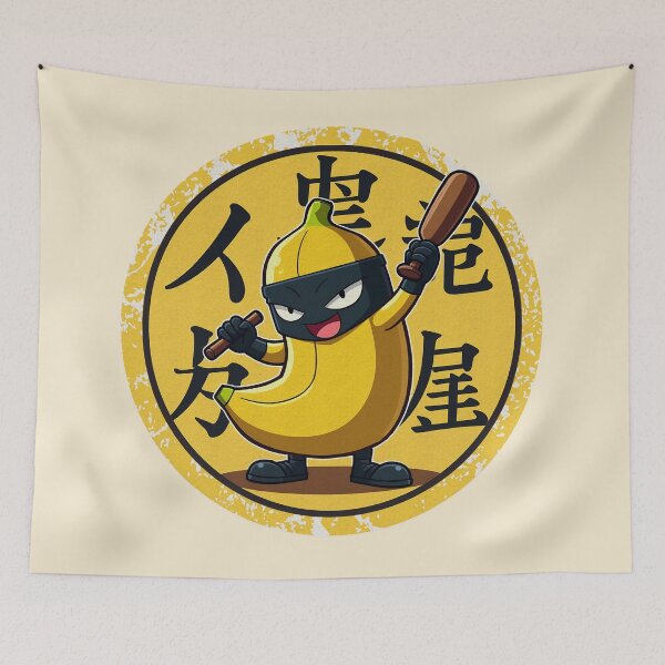 Item preview, Funny Ninja Banana Character | Japanese Cartoon Art designed and sold by GALUMARKET.