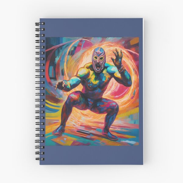 Artikelvorschau, „Epic Wrestler: Futuristische Maske und funkelndes Kostüm in Farbexplosion“ entworfen und verkauft von Artisticanvas.