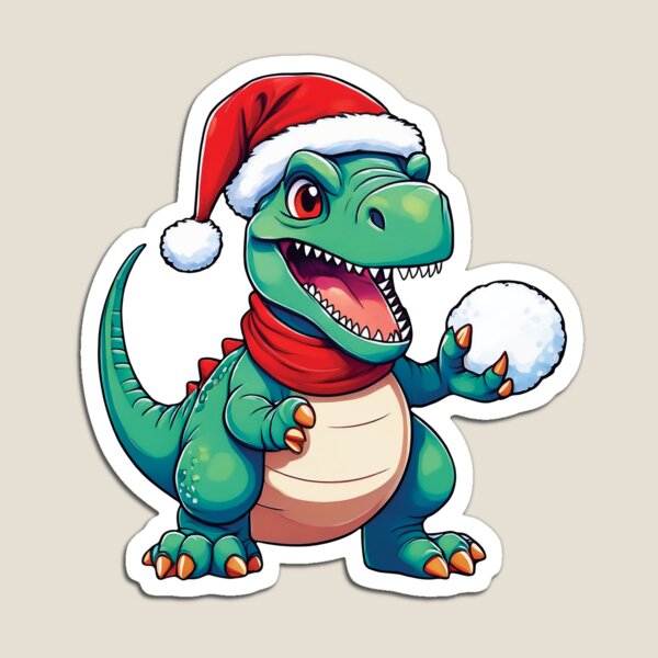 Item preview, Christmas T-Rex with Snowball designed and sold by Kspirit Designs.
