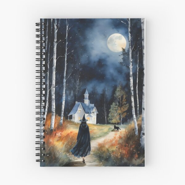 Item preview, A Witch Follows Her Familiar Home ~ Witchy Art designed and sold by Lyra The Lavender Witch.