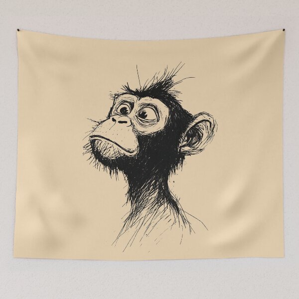 Item preview, Monkey Sketch designed and sold by MaryFiore.