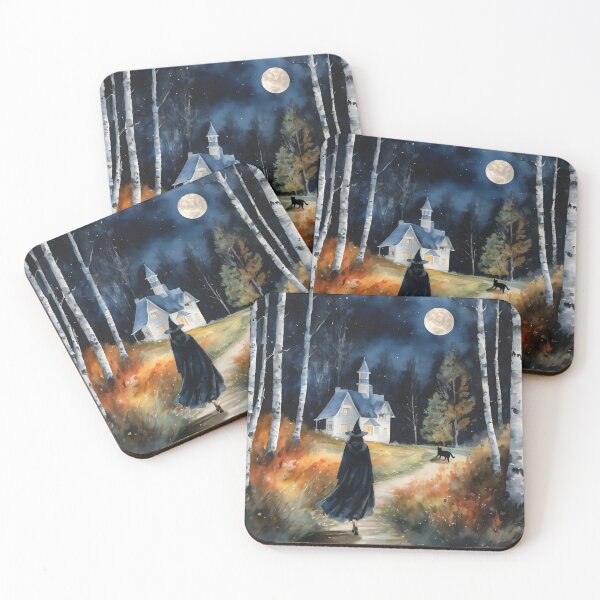 Item preview, A Witch Follows Her Familiar Home ~ Witchy Art designed and sold by Lyra The Lavender Witch.