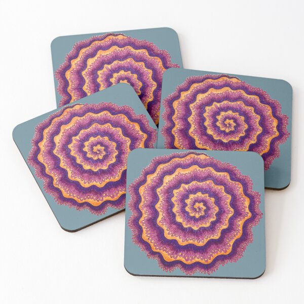Item preview, Purple & Orange Spirals  designed and sold by KakiDimock.