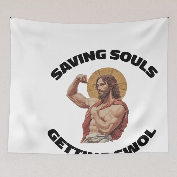 Item preview, Saving Souls, Getting Swol Gym Clothing designed and sold by Apolitick.