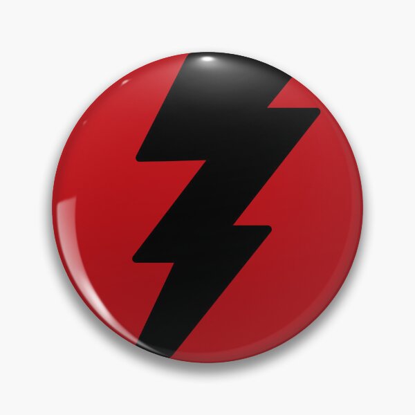 Item preview, Black Lightning Bolt Graphic Design On Bright Red designed and sold by DEC02.