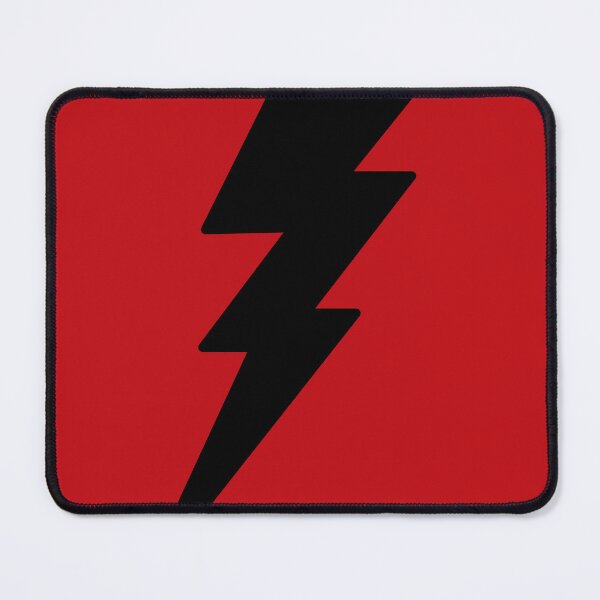 Item preview, Black Lightning Bolt Graphic Design On Bright Red designed and sold by DEC02.