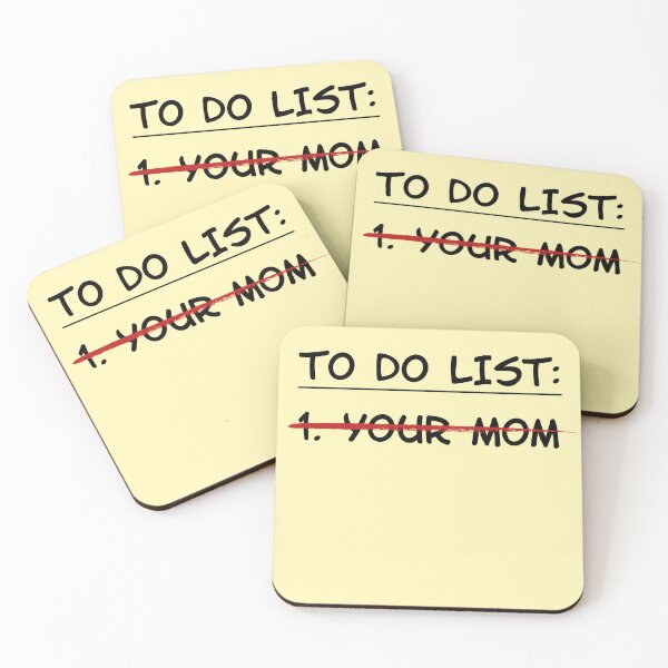 Item preview, To Do List: Your Mom (black font) designed and sold by muskitt.
