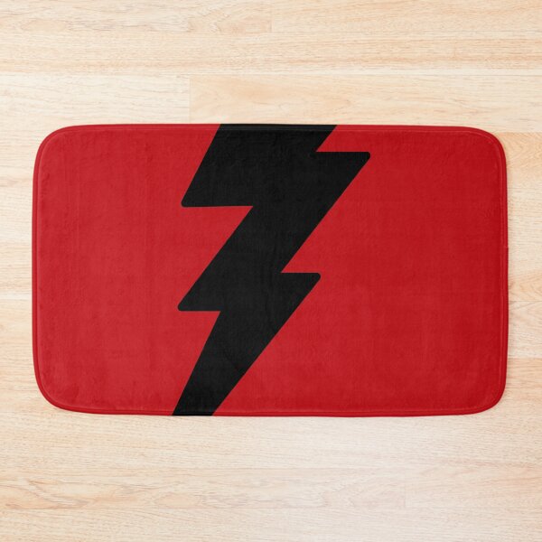 Item preview, Black Lightning Bolt Graphic Design On Bright Red designed and sold by DEC02.