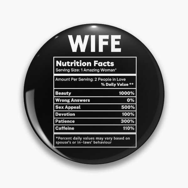 Item preview, Wife Funny Nutritional Facts Gifts designed and sold by SpeakSarcasm.