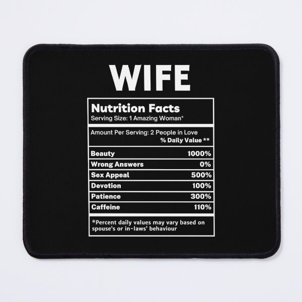 Item preview, Wife Funny Nutritional Facts Gifts designed and sold by SpeakSarcasm.