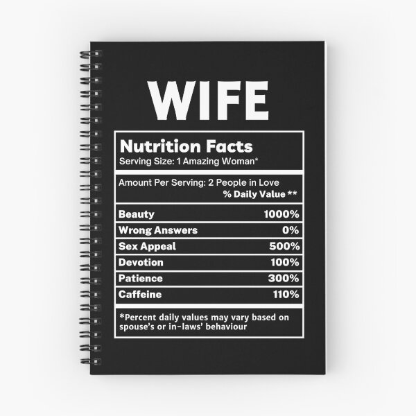 Item preview, Wife Funny Nutritional Facts Gifts designed and sold by SpeakSarcasm.
