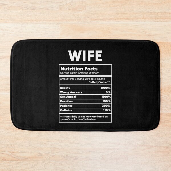 Item preview, Wife Funny Nutritional Facts Gifts designed and sold by SpeakSarcasm.
