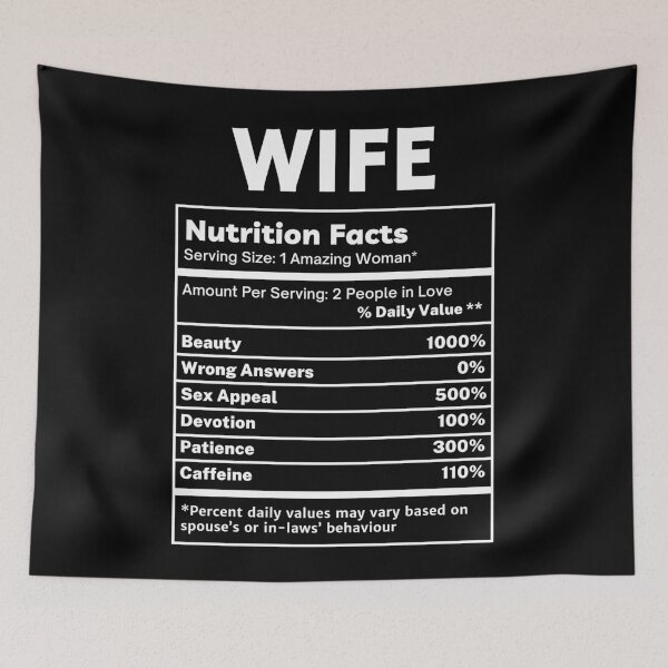 Item preview, Wife Funny Nutritional Facts Gifts designed and sold by SpeakSarcasm.