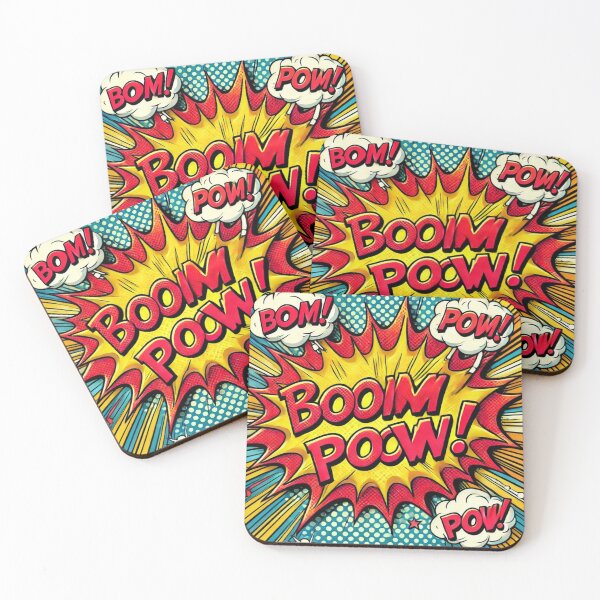 Item preview, Pop-Art Comic Explosion with Bold 'BOOM!' and 'POW!' designed and sold by AbramChiaureli.