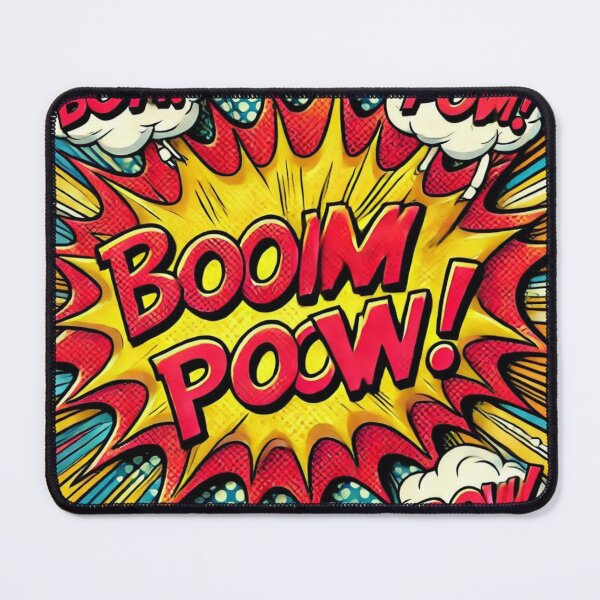 Item preview, Pop-Art Comic Explosion with Bold 'BOOM!' and 'POW!' designed and sold by AbramChiaureli.