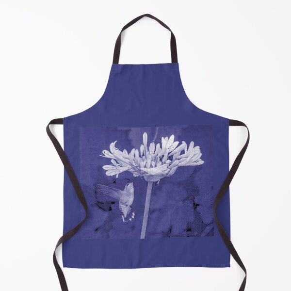 Item preview, Blue Monochrome Hummingbird and Flower.   designed and sold by CarolM.