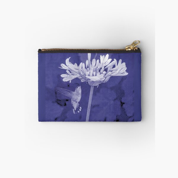 Item preview, Blue Monochrome Hummingbird and Flower.   designed and sold by CarolM.