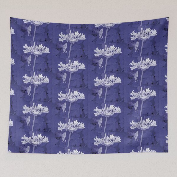 Item preview, Blue Monochrome Hummingbird and Flower.   designed and sold by CarolM.